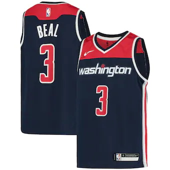 youth nike bradley beal navy washington wizards swingman je-517